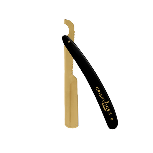 Classic Turkish Razor | Black Handle | Gold Blade Holder