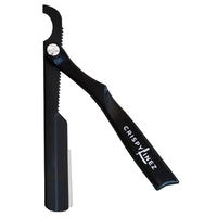 Exposed Blade Turkish Razor | Black Handle | Black Blade Holder