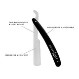 Turkish Razor | Black Handle | Stainless Steel Blade Holder