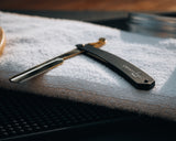 Turkish Razor | Matte Black Handle | Gold Blade Holder