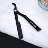 Exposed Blade Turkish Razor | Black Handle | Black Blade Holder
